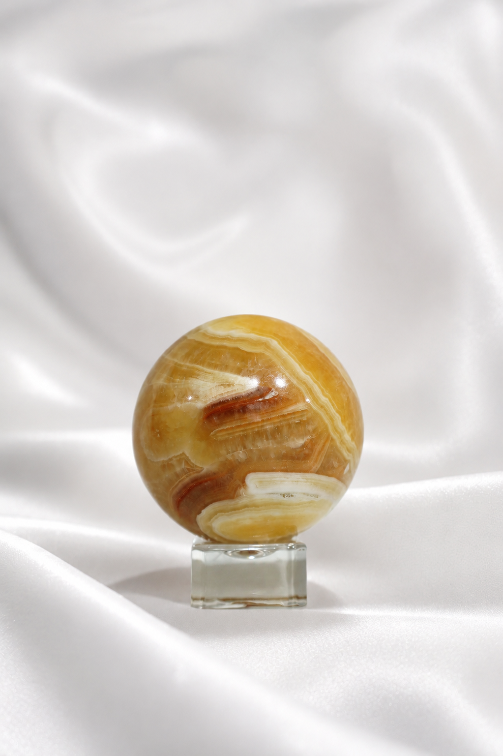 Orange Calcite Sphere #3