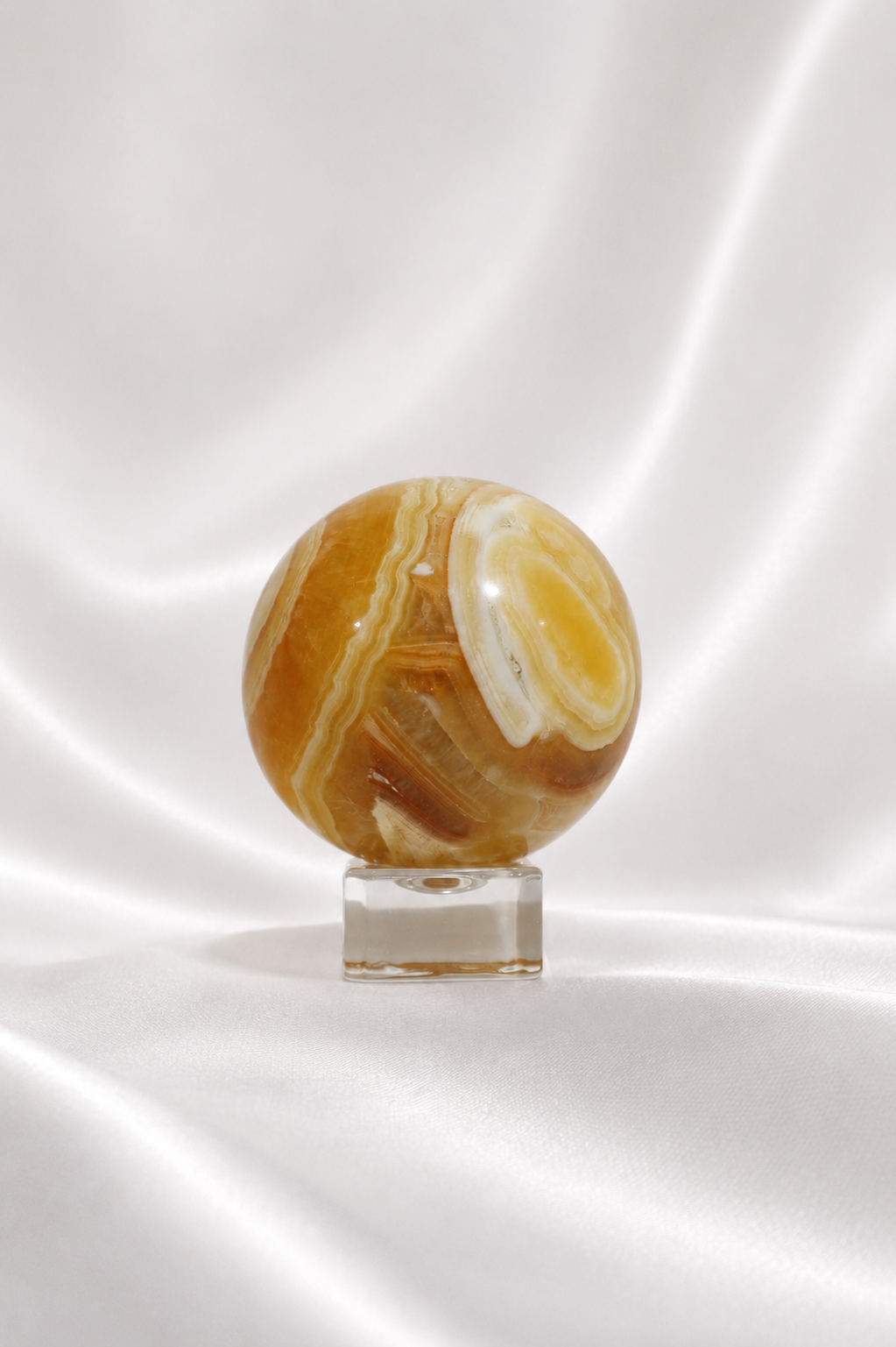 Orange Calcite Sphere #3