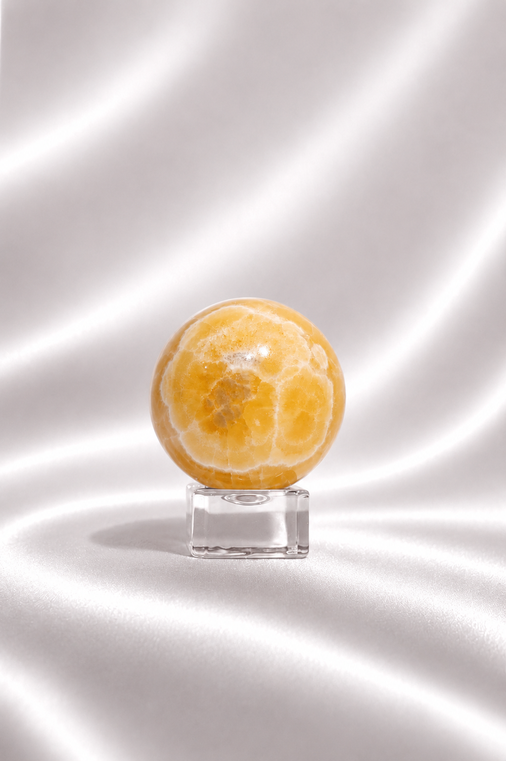 Orange Calcite Sphere #2