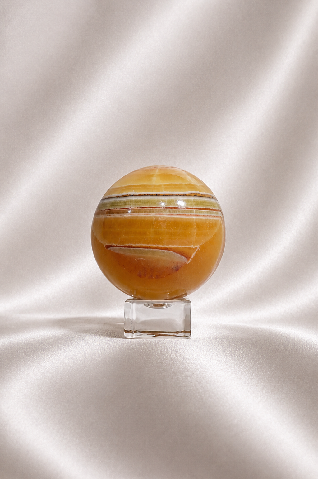 Orange Calcite Sphere #4