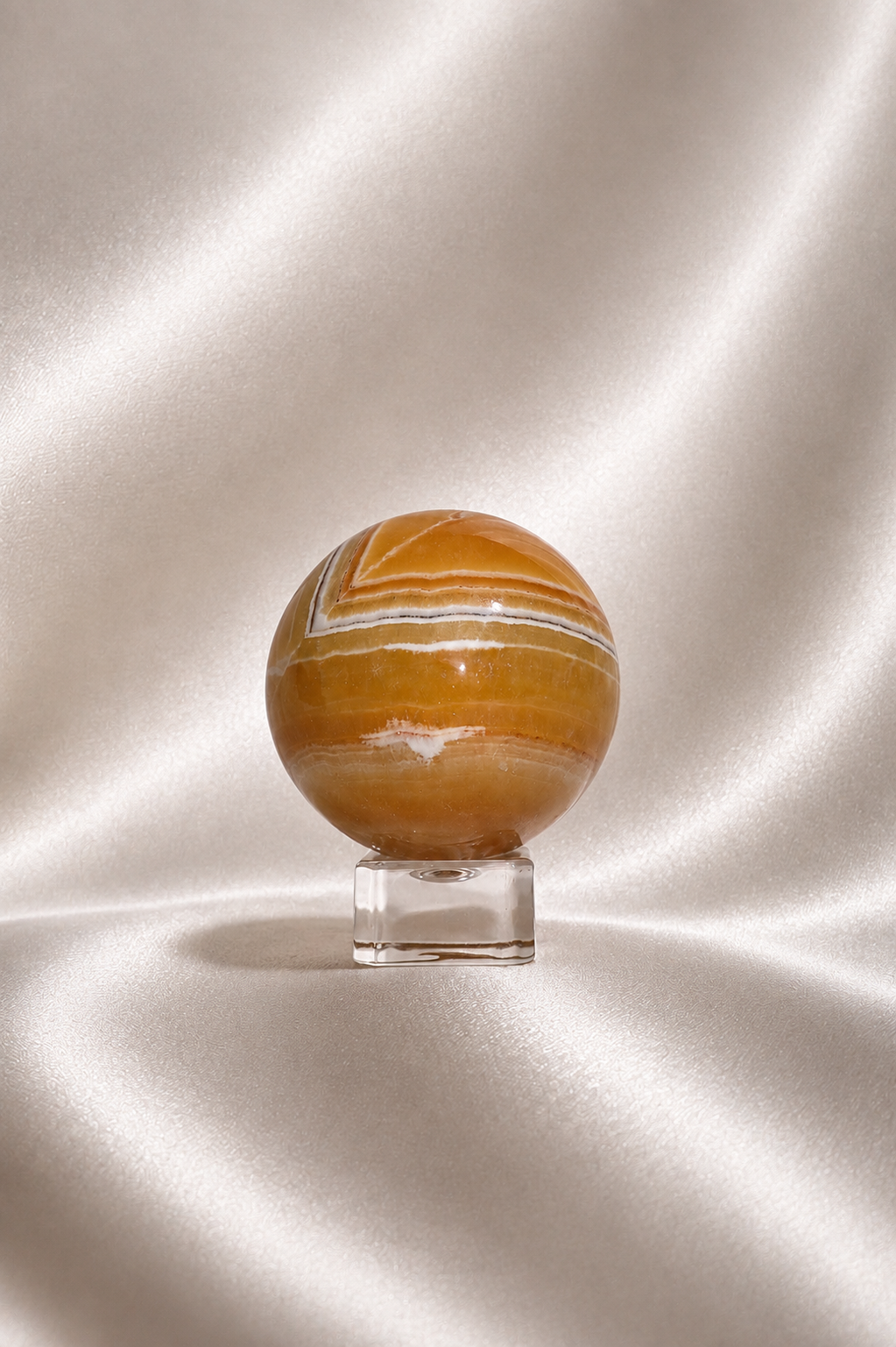 Orange Calcite Sphere #4