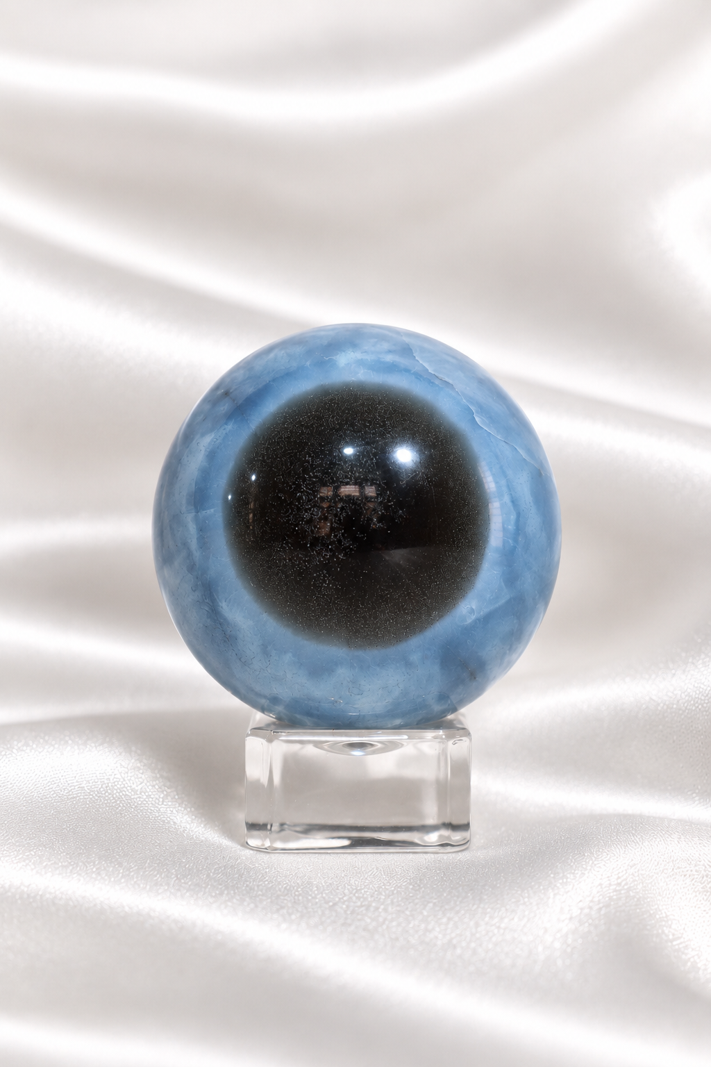 Blue Opal Sphere W/ Moss Agate Inclusions #12- RARE
