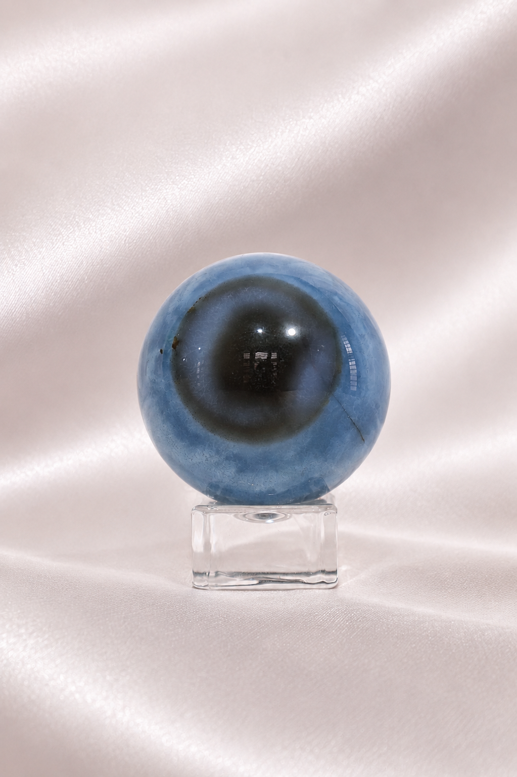 Blue Opal Sphere W/ Moss Agate Inclusions #10- RARE