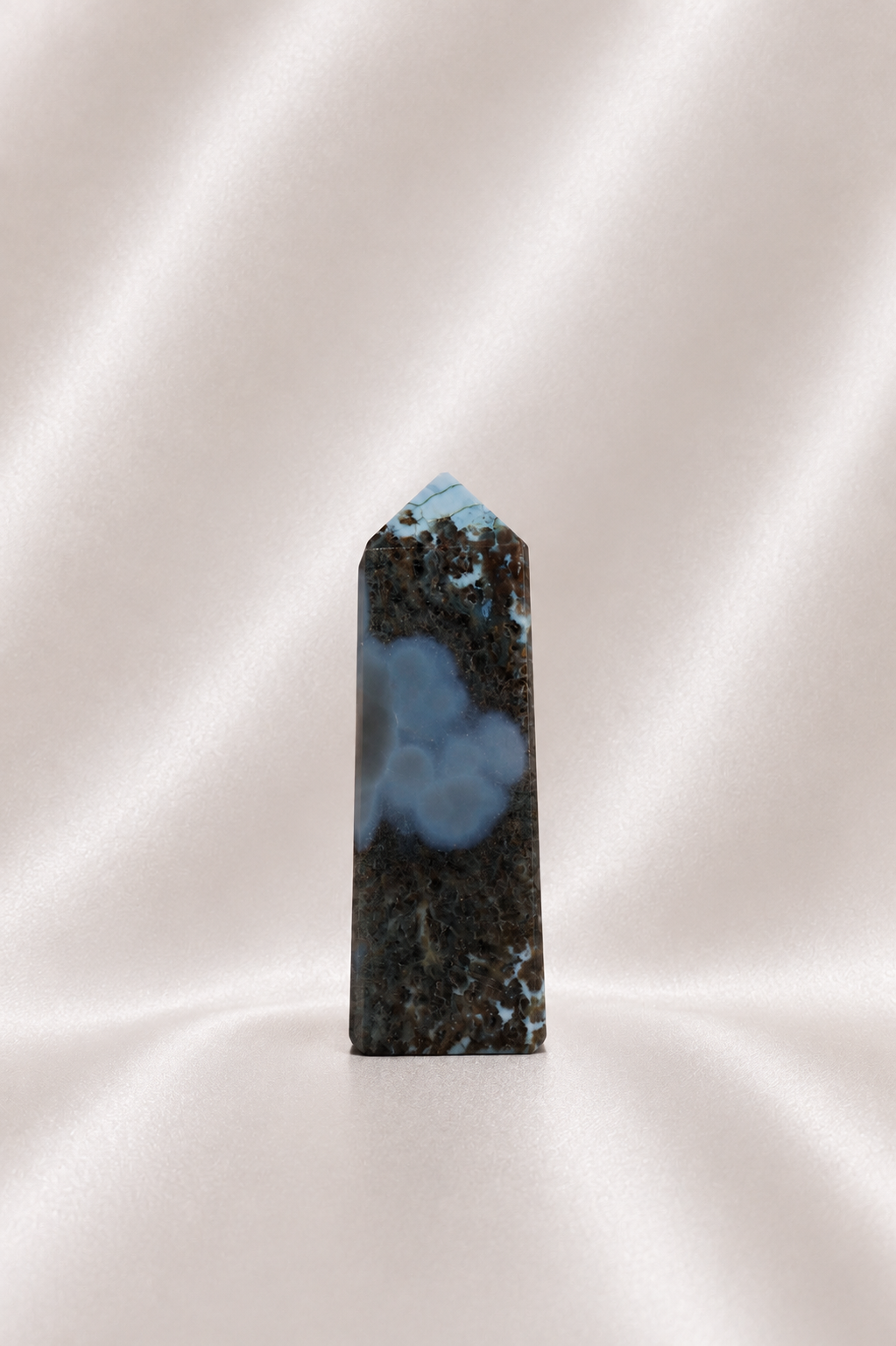 Blue Opal Tower w/ Moss Agate Inclusions #2- RARE