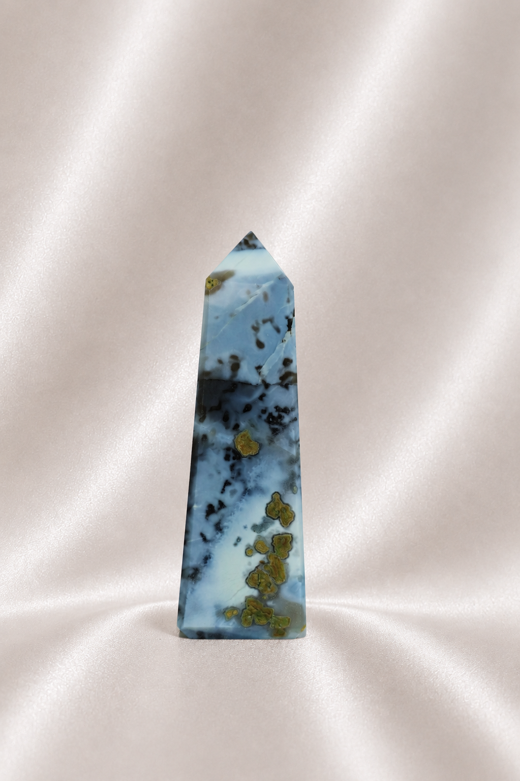 Blue Opal Tower w/ Moss Agate Inclusions #5