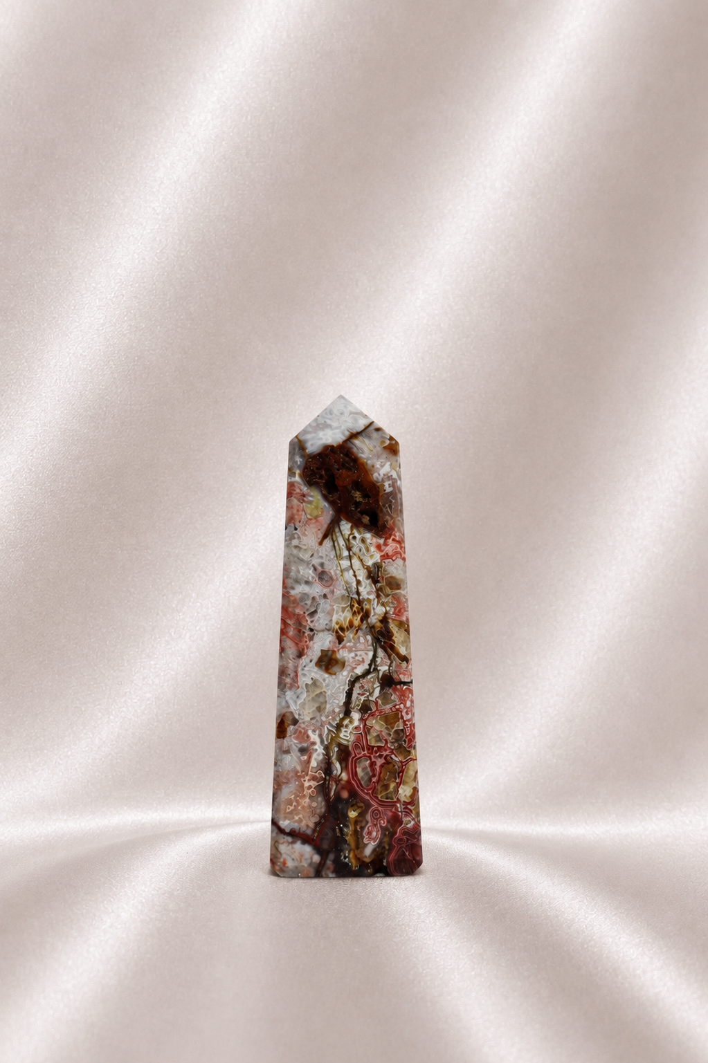 Mexican Crazy Lace Agate Tower #22
