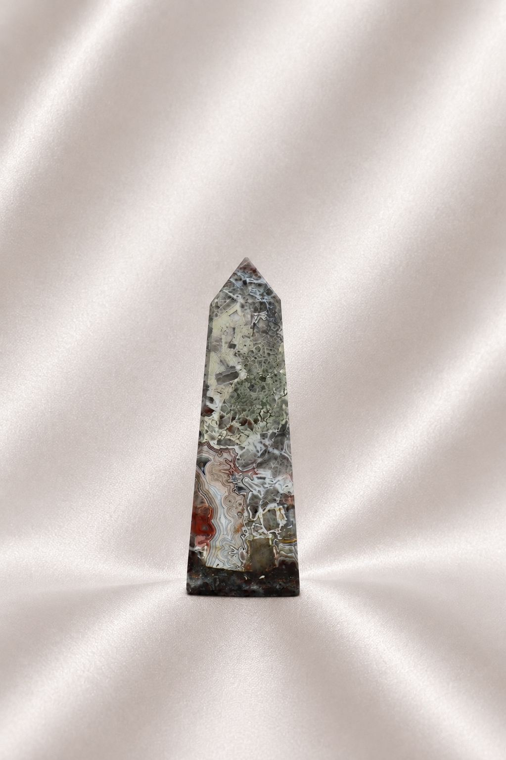 Mexican Crazy Lace Agate Tower #25