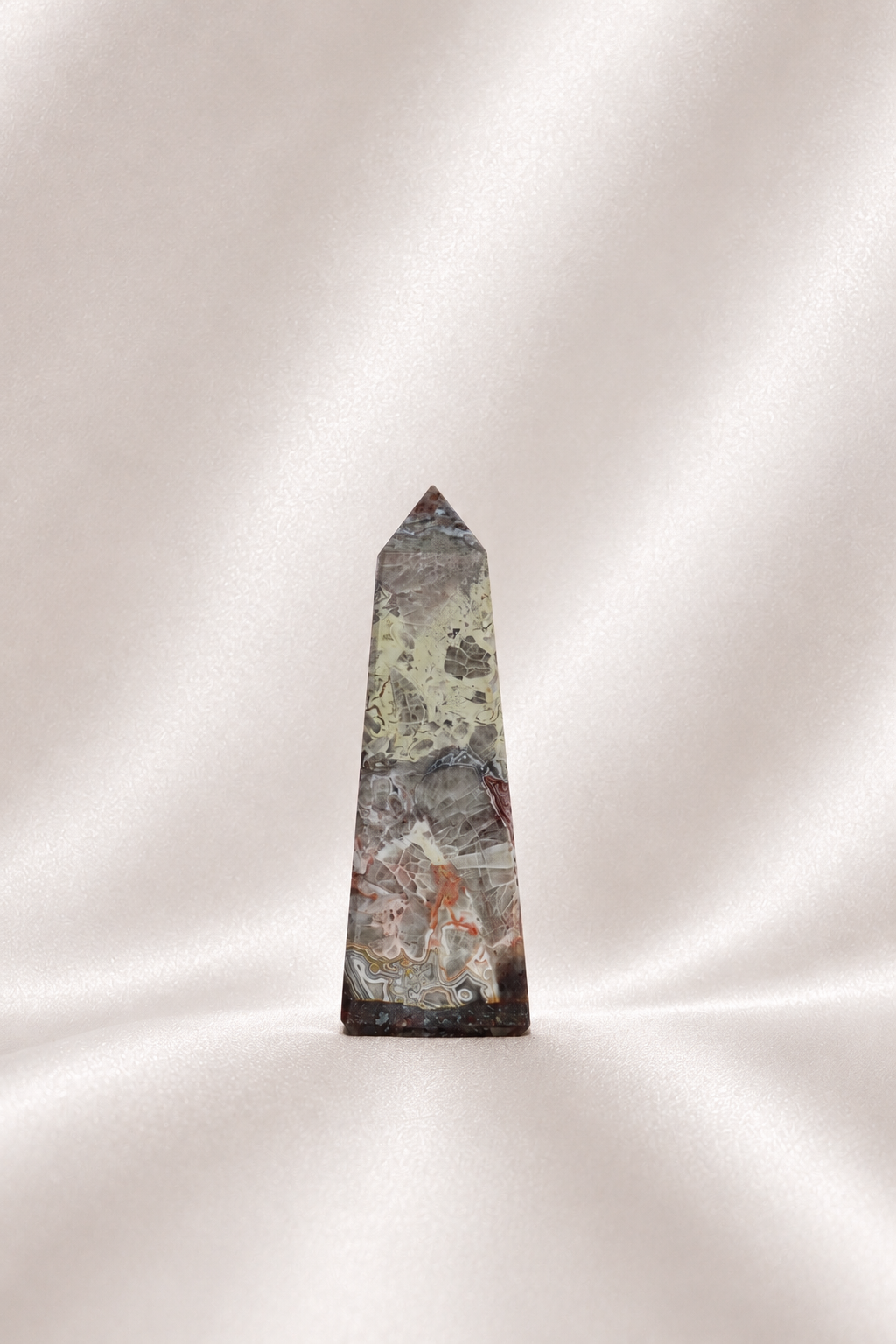 Mexican Crazy Lace Agate Tower #25