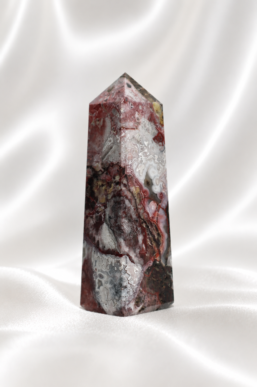 Mexican Crazy Lace Agate Tower #23