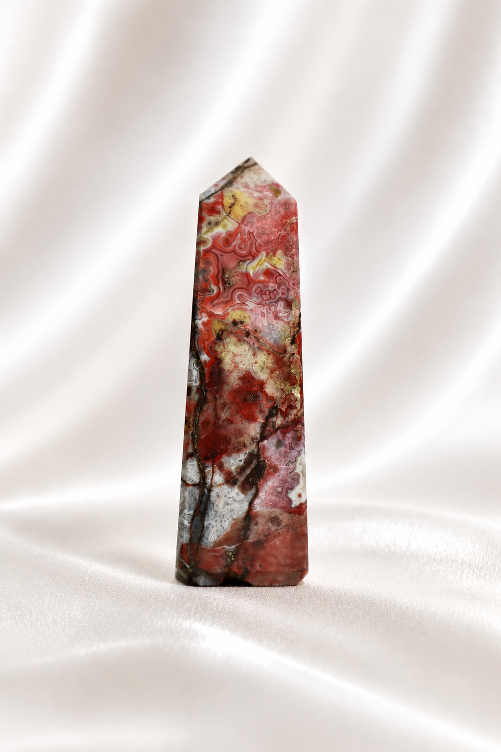 Mexican Crazy Lace Agate Tower #23