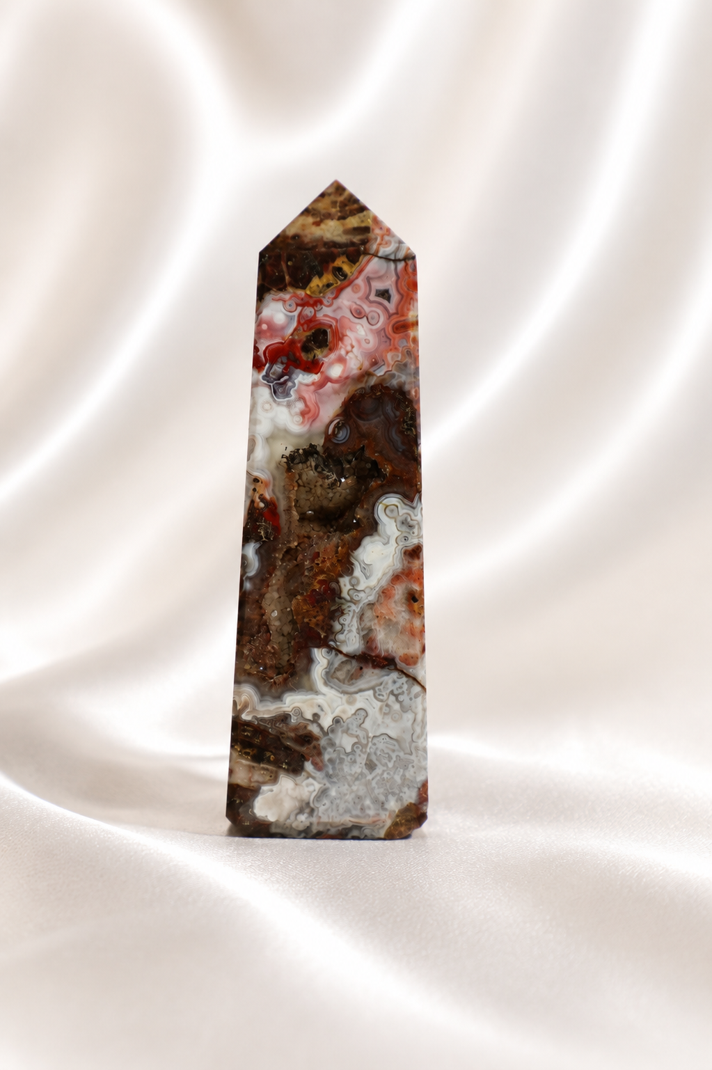 Mexican Crazy Lace Agate Tower #23