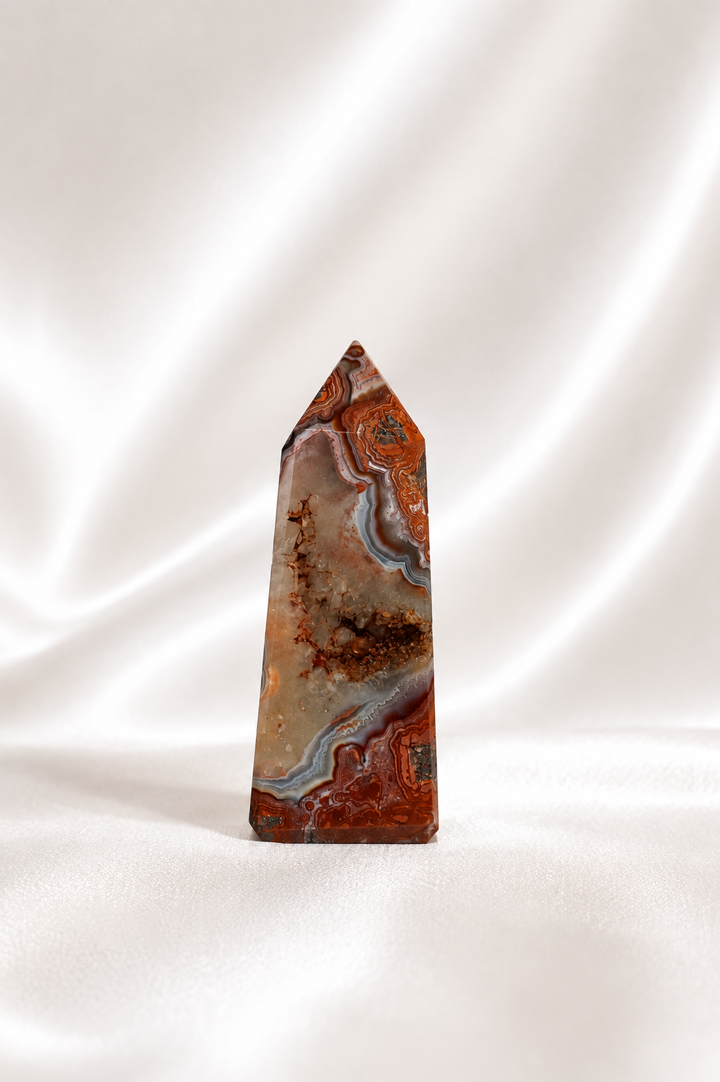 Mexican Crazy Lace Agate Tower #21