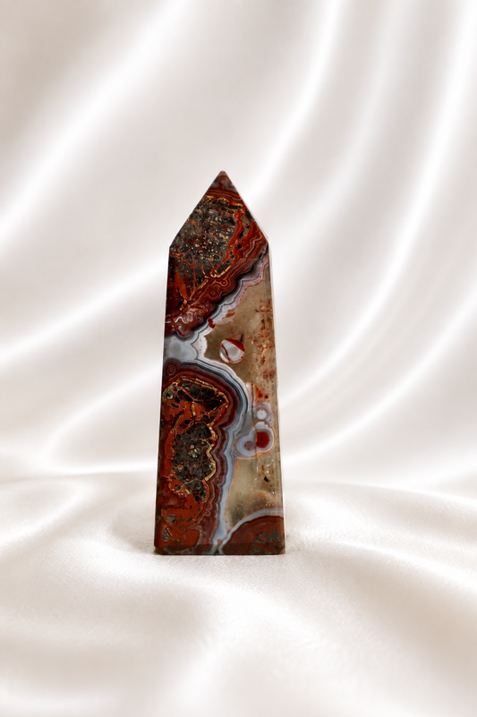 Mexican Crazy Lace Agate Tower #21