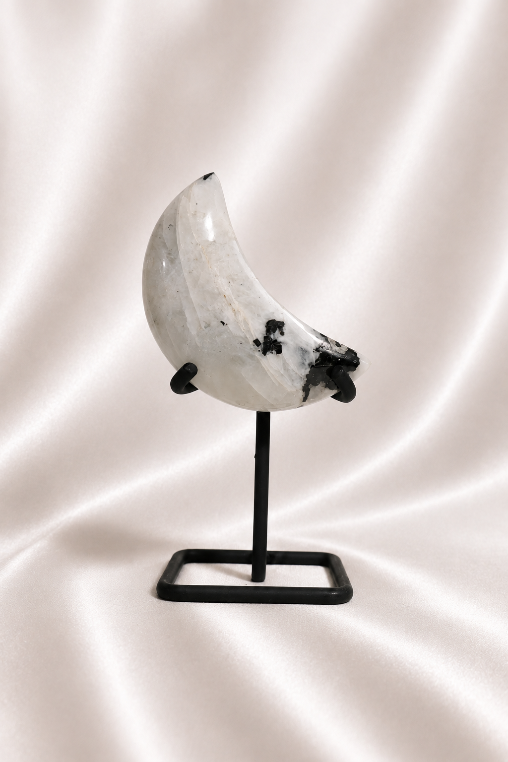 Rainbow Moonstone Moon on Stand #3