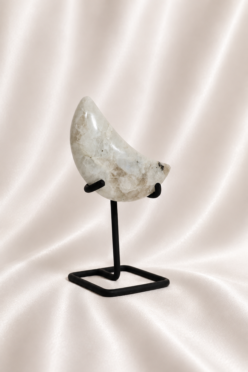Rainbow Moonstone Moon on Stand #2