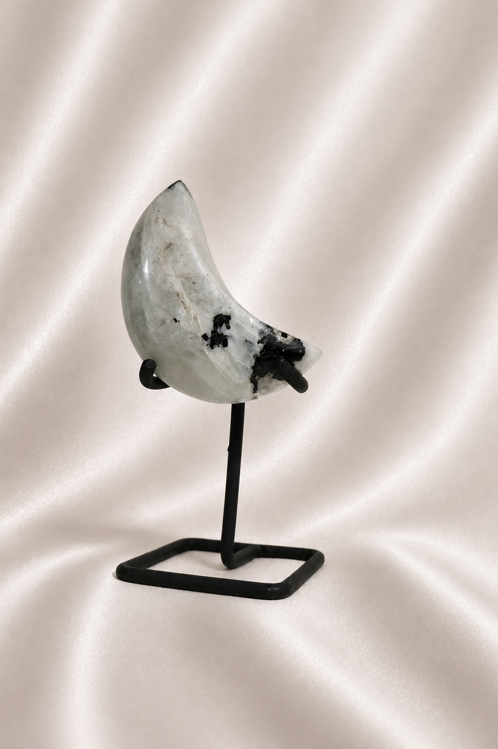 Rainbow Moonstone Moon on Stand #3