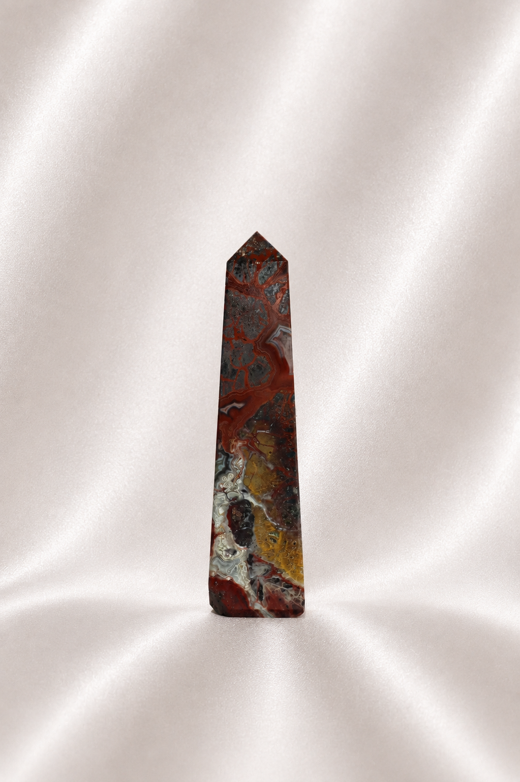 Mexican Crazy Lace Agate Tower #27