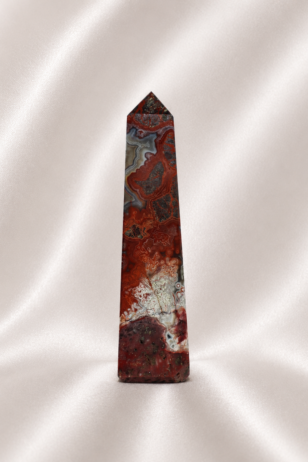 Mexican Crazy Lace Agate Tower #27