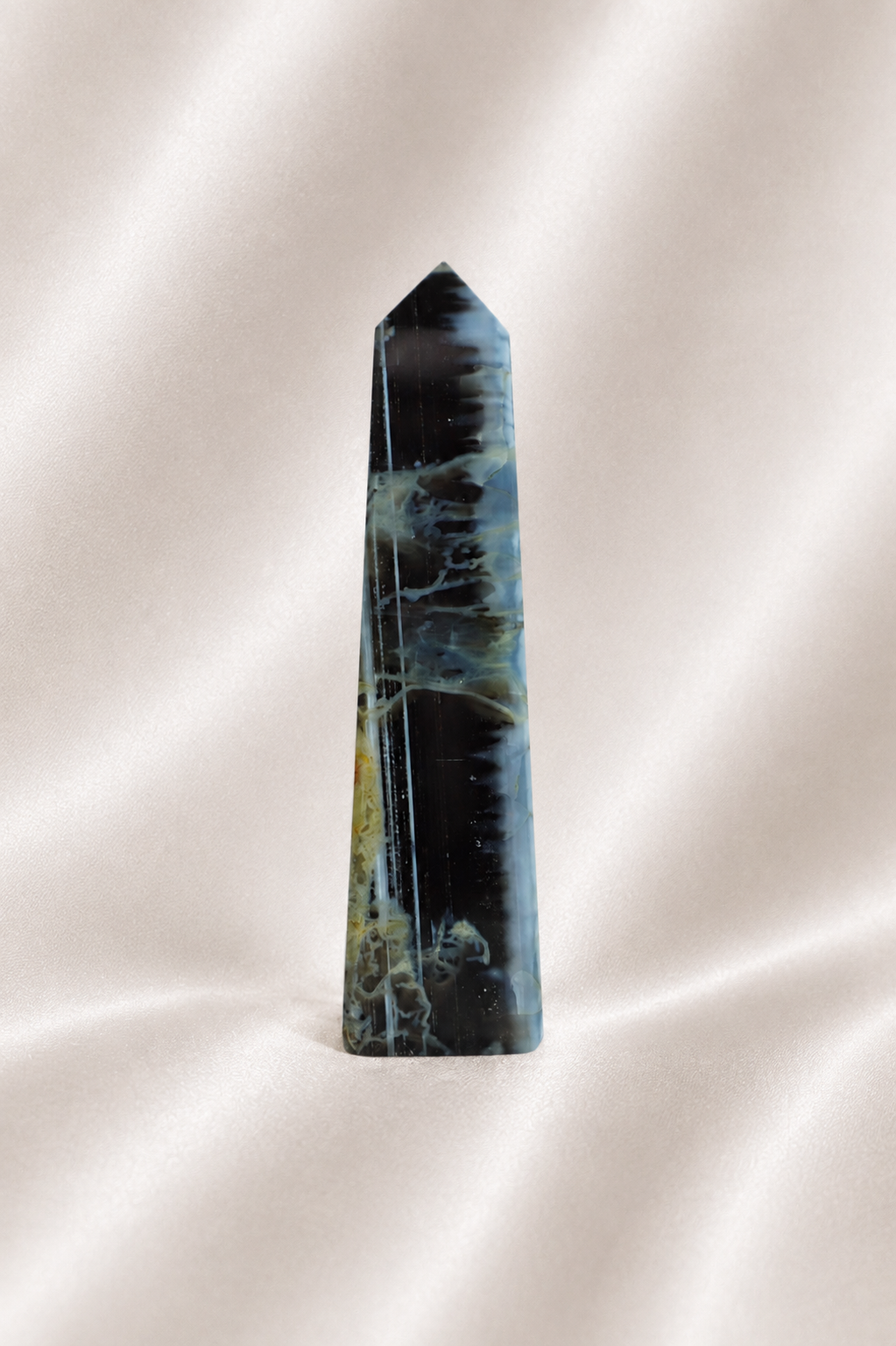 Blue Opal Tower w/ Moss Agate Inclusions #9