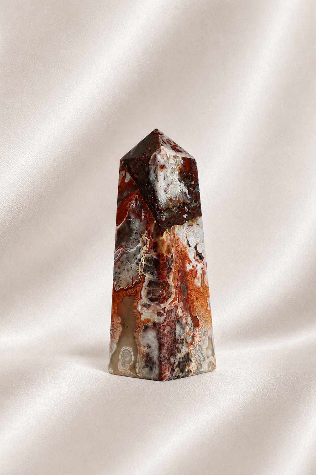 Mexican Crazy Lace Agate Tower #29