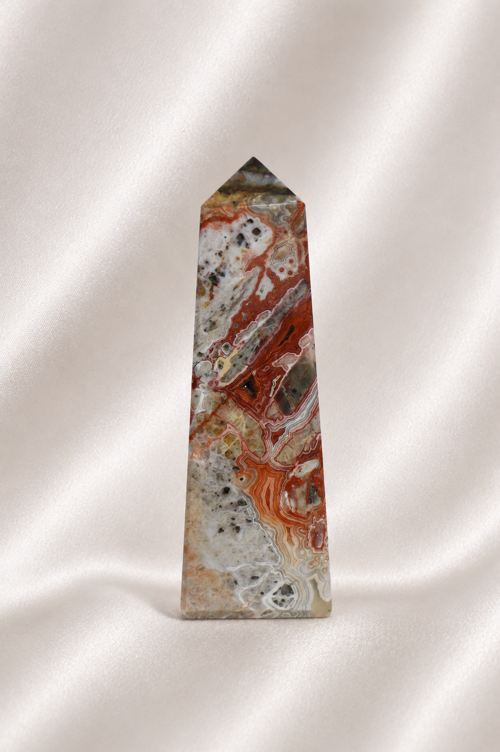 Mexican Crazy Lace Agate Tower #29