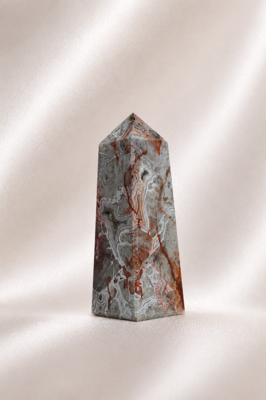 Mexican Crazy Lace Agate Tower #28