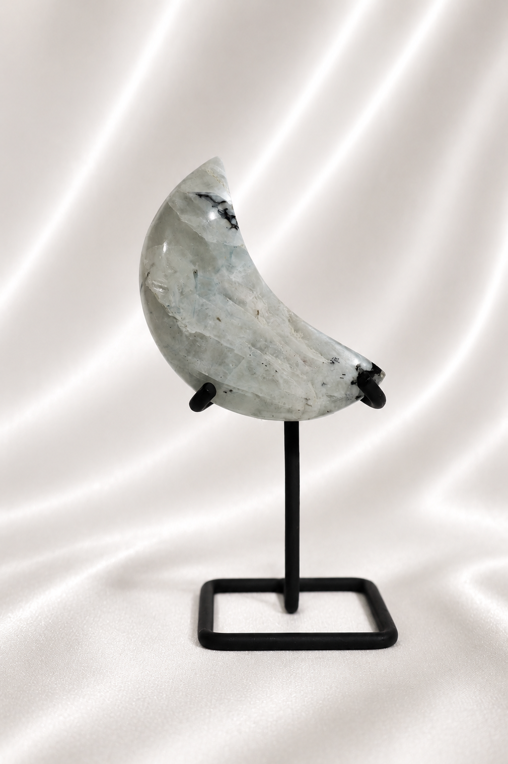 Rainbow Moonstone Moon on Stand #3