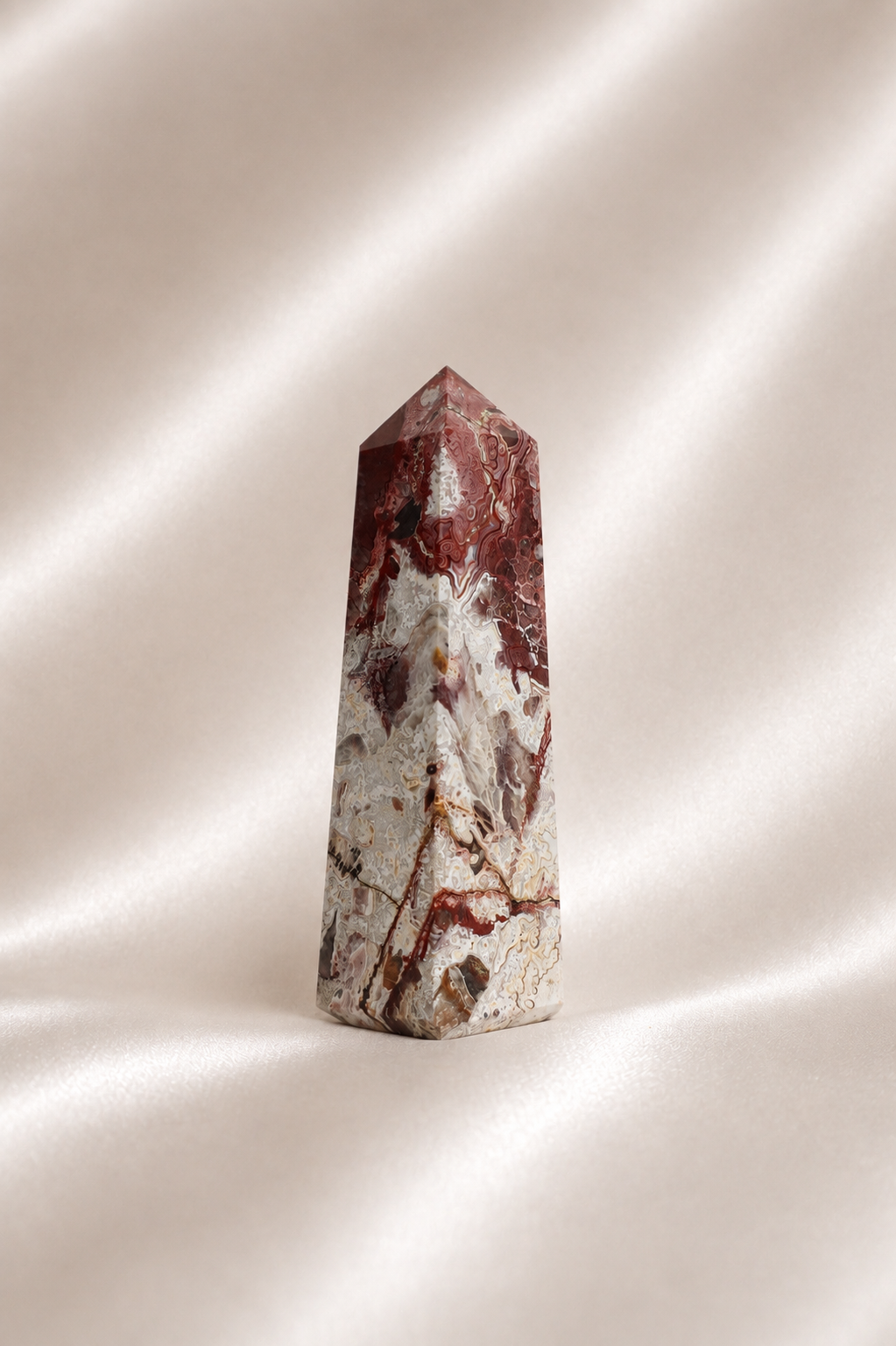 Mexican Crazy Lace Agate Tower #24