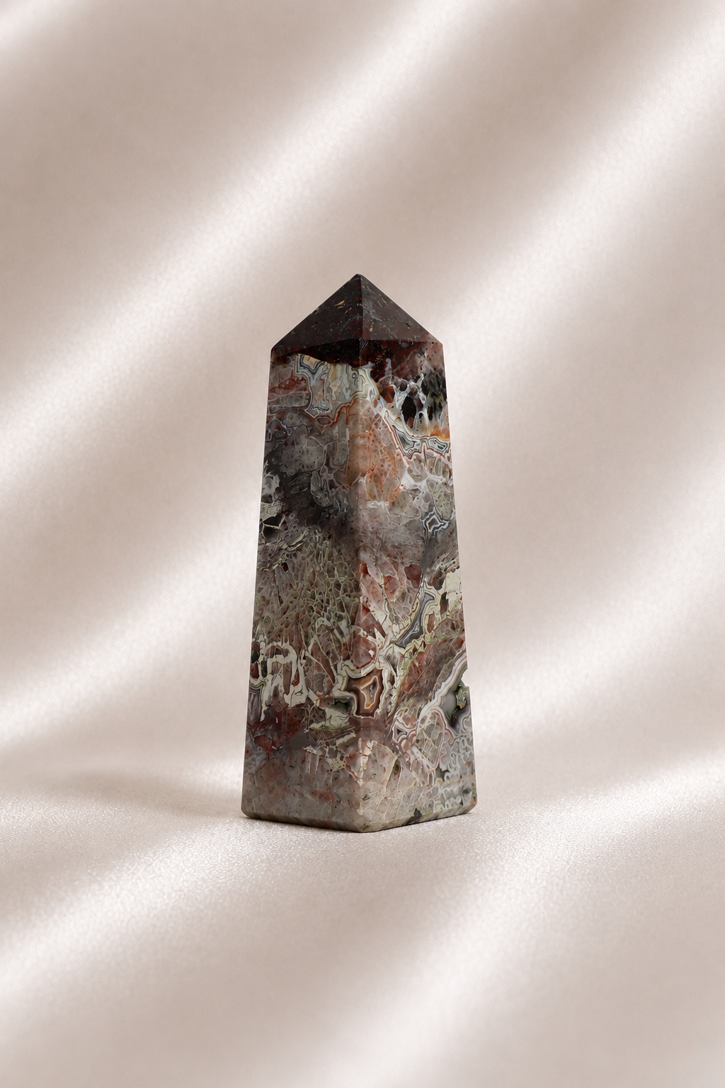 Mexican Crazy Lace Agate Tower #26