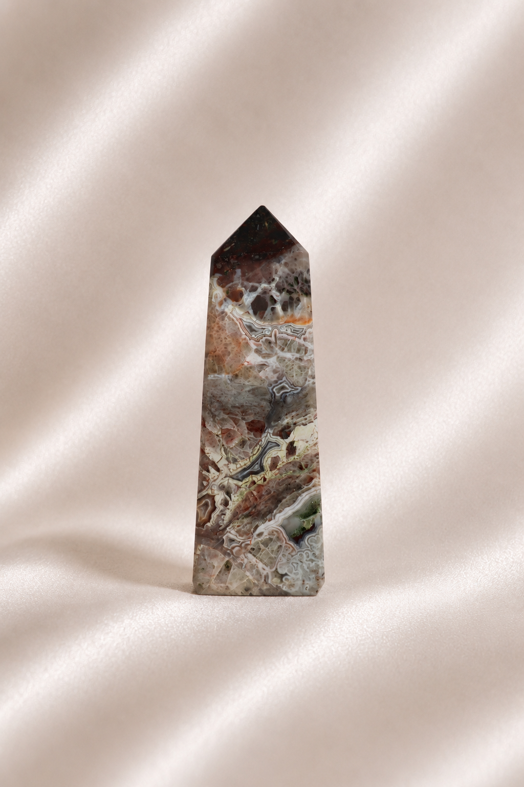 Mexican Crazy Lace Agate Tower #26