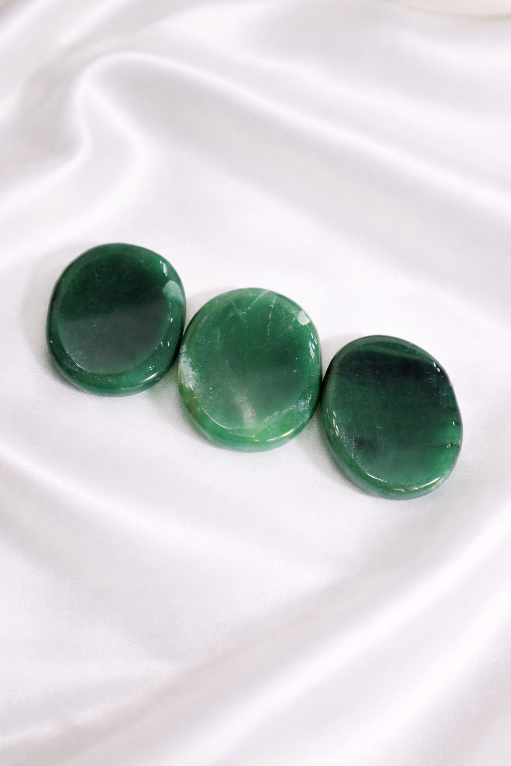 Nephrite Green Jade Worry Stones