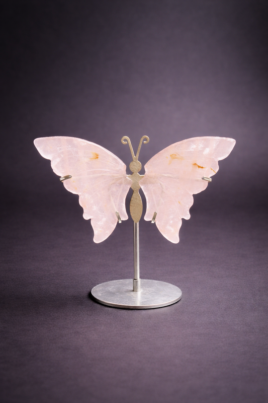 Rose Quartz Butterfly Wings #2