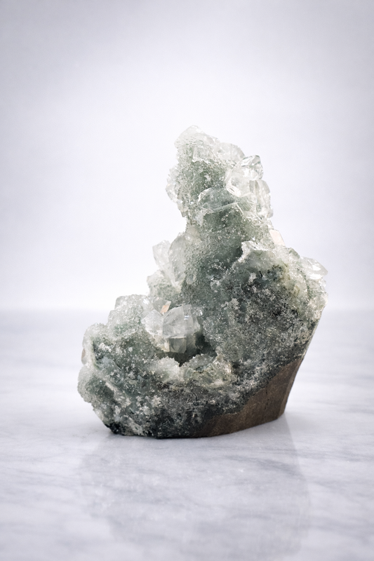 Blue Chalcedony with Diamond Apophyllite #28