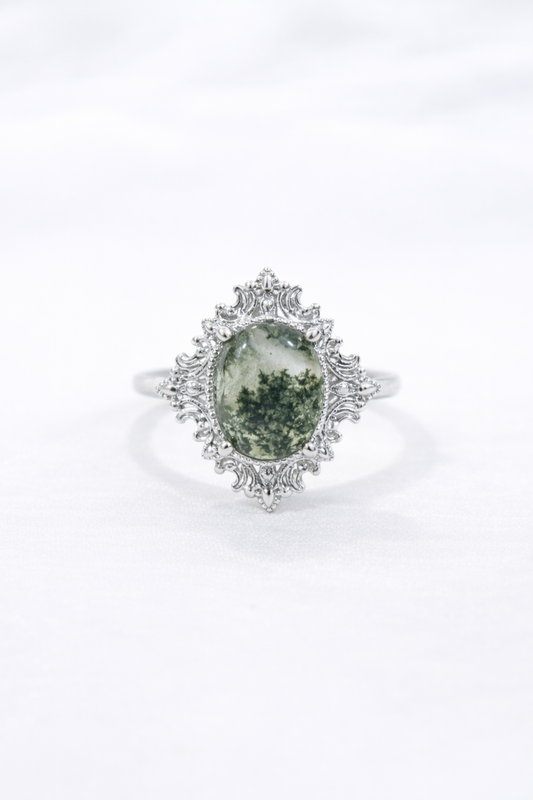 Moss Agate Ring
