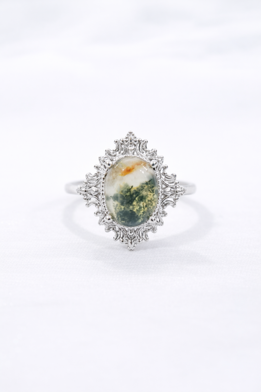 Moss Agate Ring