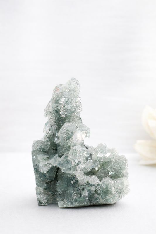 Blue Chalcedony with Diamond Apophyllite #28