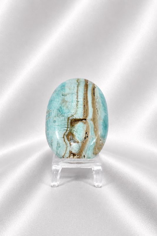 Blue Aragonite Palmstone #5