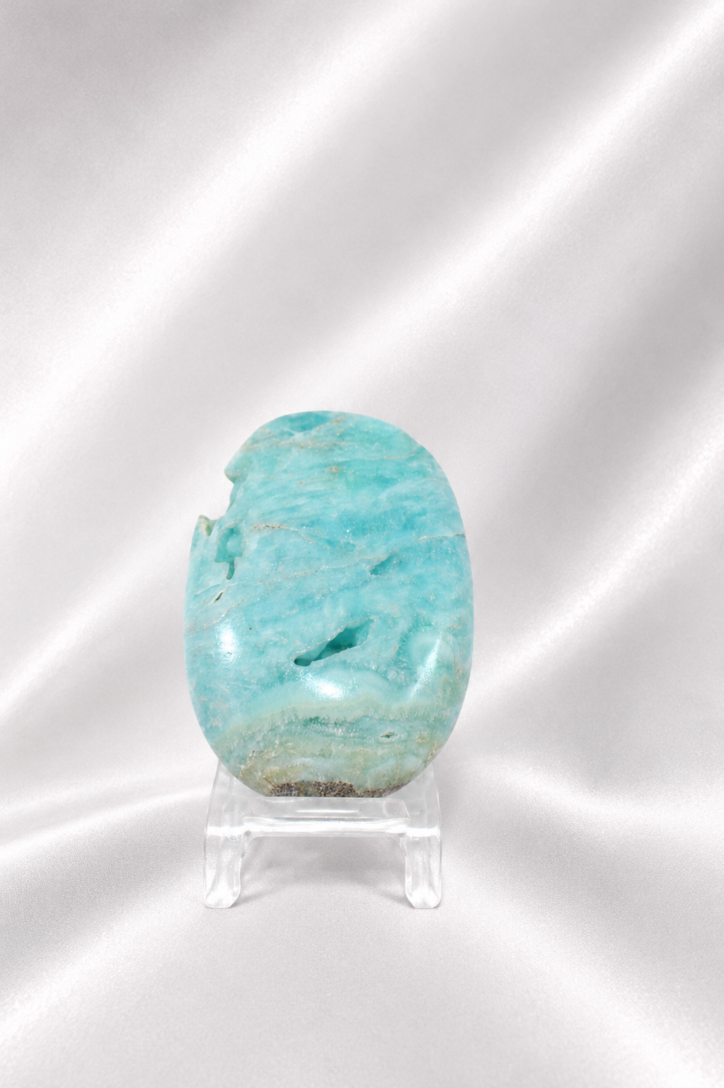 Blue Aragonite Palmstone #3