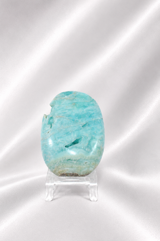 Blue Aragonite Palmstone #3