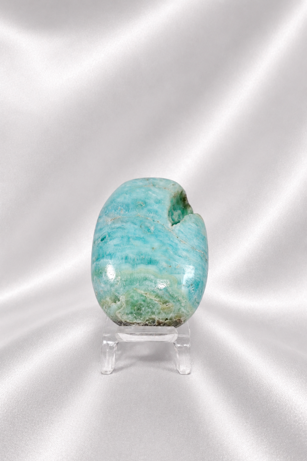 Blue Aragonite Palmstone #3