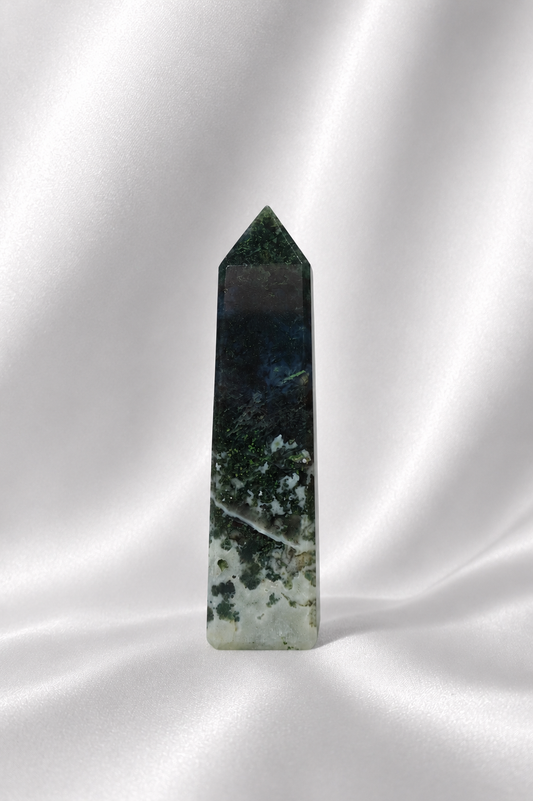 Red Moss Agate w/ Chalcedony Tower #8 - RARE