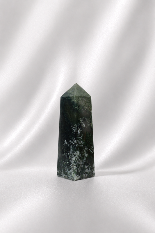 Red Moss Agate w/ Chalcedony Tower #2 - RARE