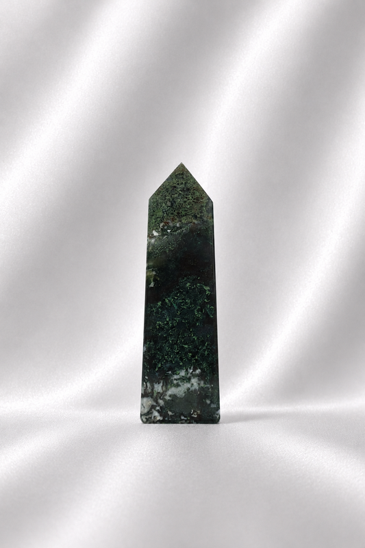 Red Moss Agate w/ Chalcedony Tower #2 - RARE