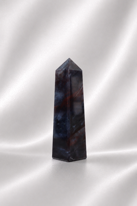 Red Moss Agate w/ Chalcedony Tower #7 - RARE