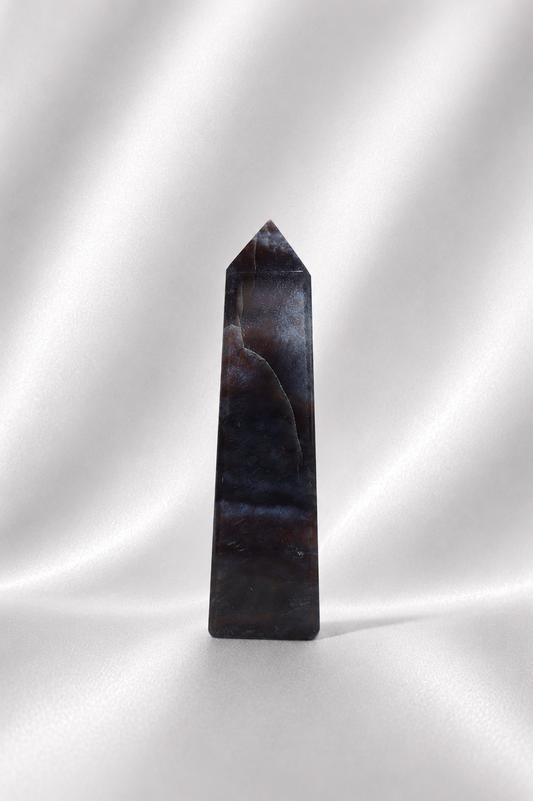 Red Moss Agate w/ Chalcedony Tower #7 - RARE