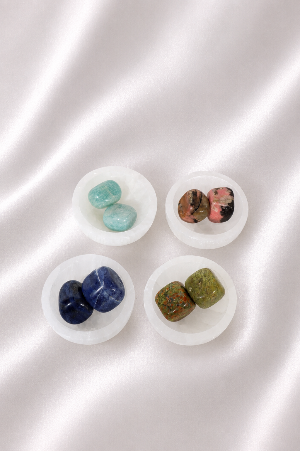 Selenite Round Bowls