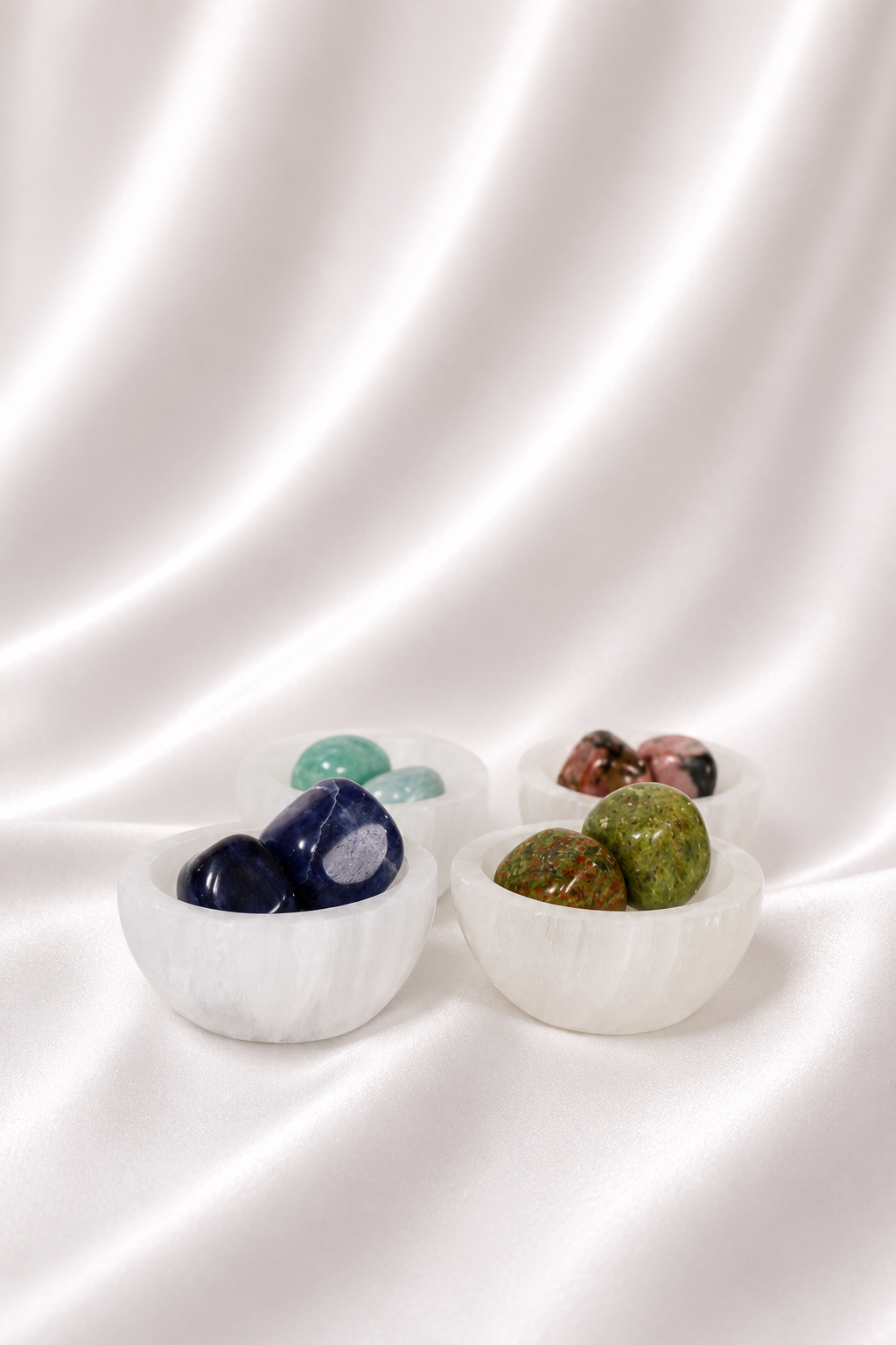 Selenite Round Bowls