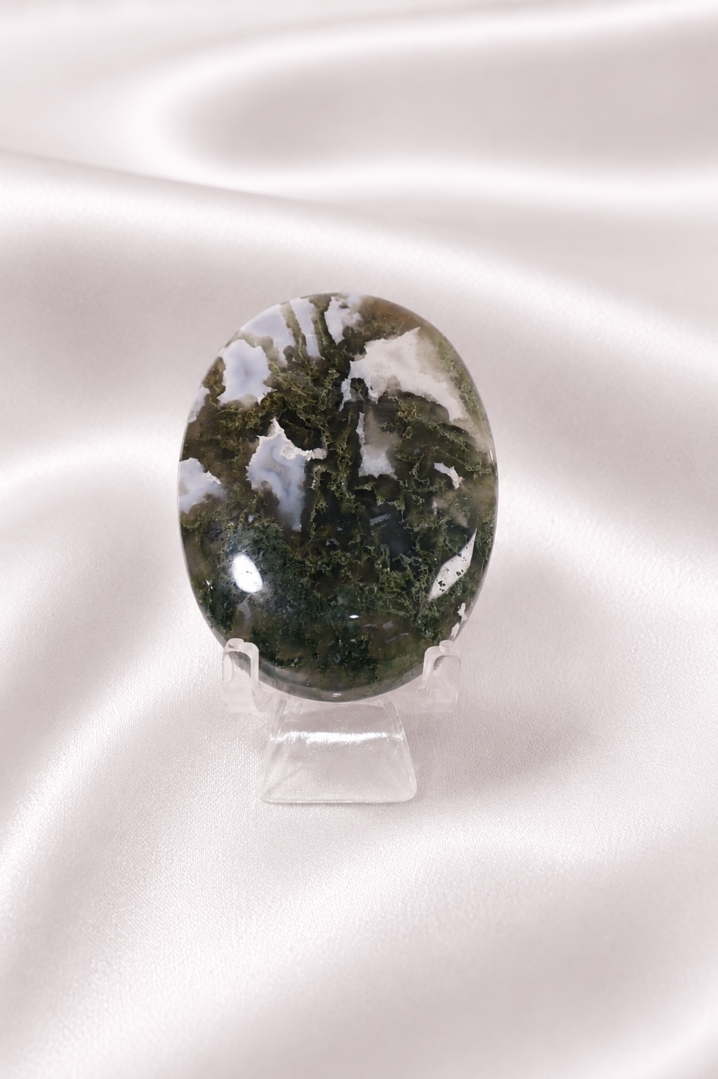 Moss Agate Palm Stone #3