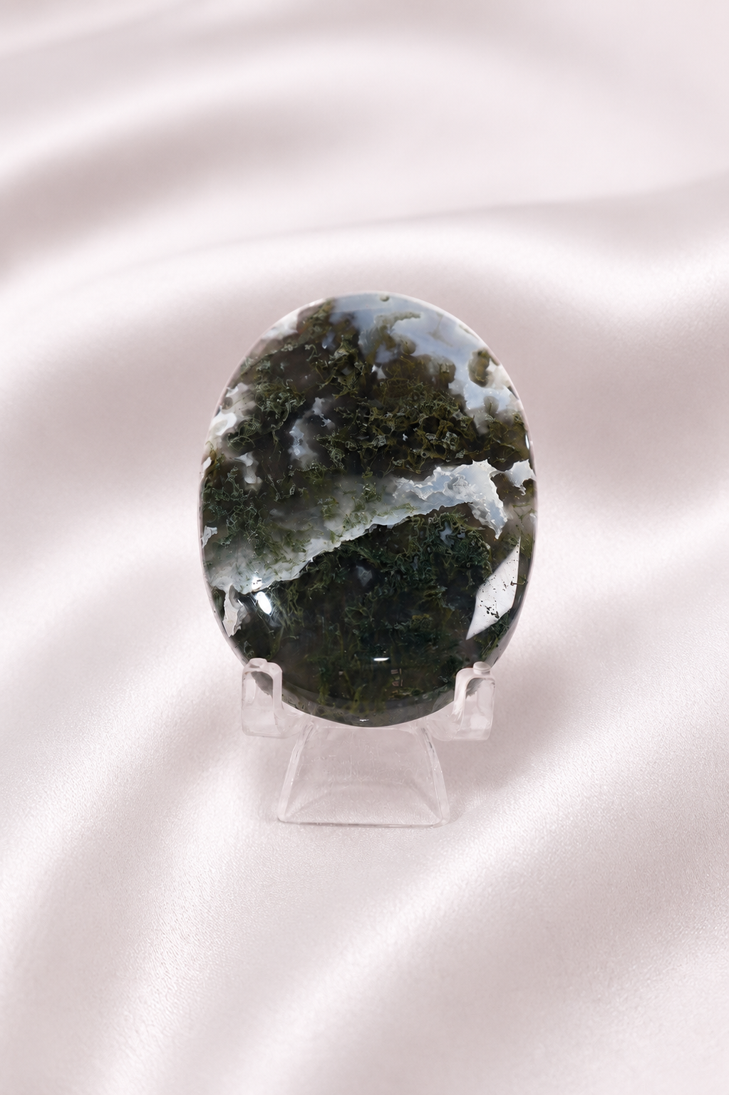 Moss Agate Palm Stone #3