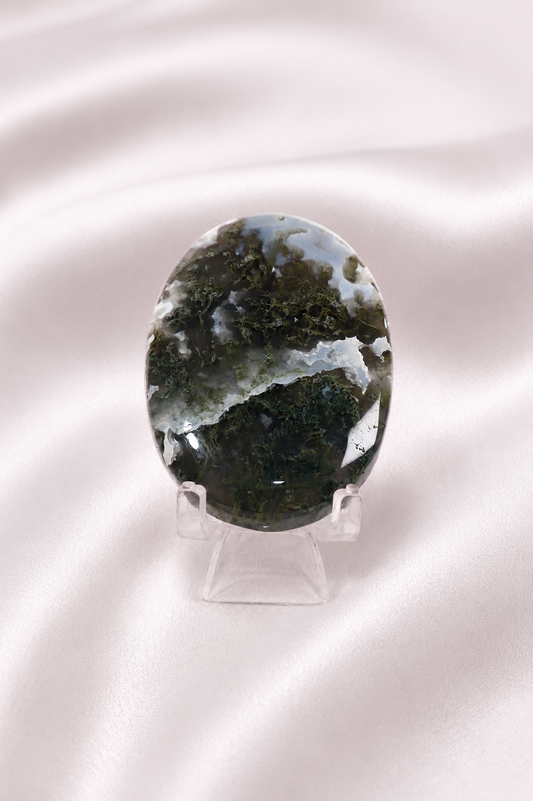 Moss Agate Palm Stone #3